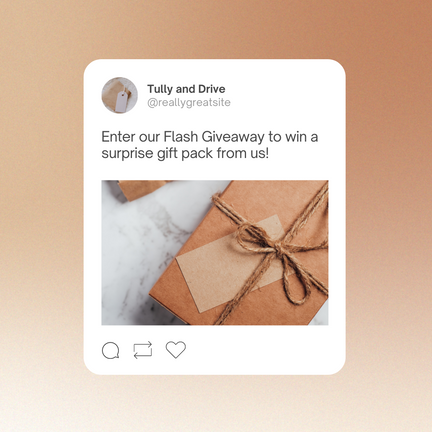 Brown Soft Gradient UI Giveaway Tweet Business Instagram Post